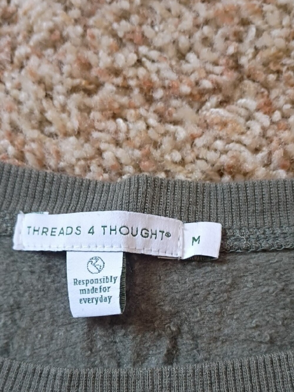 Threads 4 Thought Olive Long Sleeve Raglan Tee - Picture 2 of 14